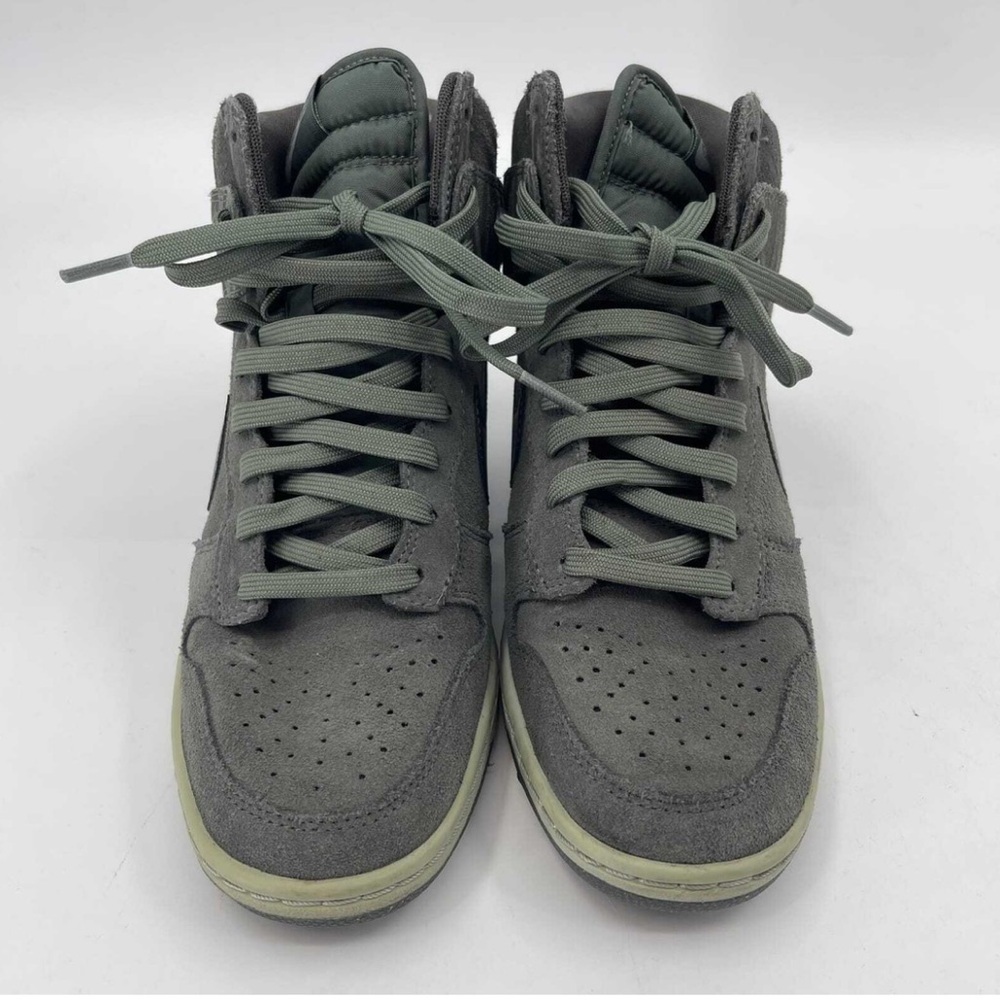 [US7] Nike Jade Green Sky Dunk Hi Hidden Wedge Sneakers | Athletic Style